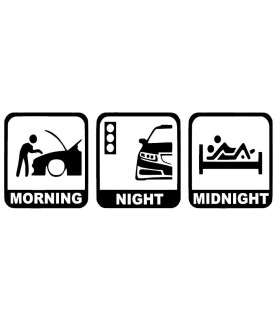 Stickers MORNING / NIGHT / MIDNIGHT