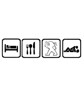 Stickers PEUGEOT EAT SLEEP