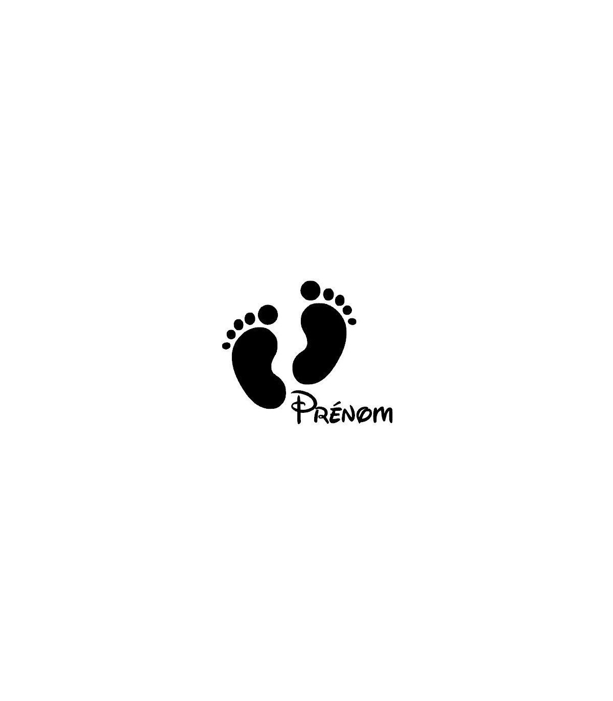 Stickers PIEDS BÉBÉ PRENOM 2