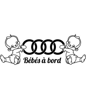 Stickers BÉBÉ A BORD AUDI JUMEAUX