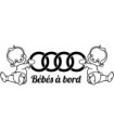 Stickers BÉBÉ A BORD AUDI JUMEAUX