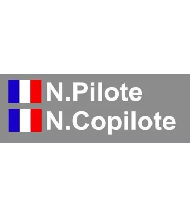 KIt Lettrage Pilote - Copilote