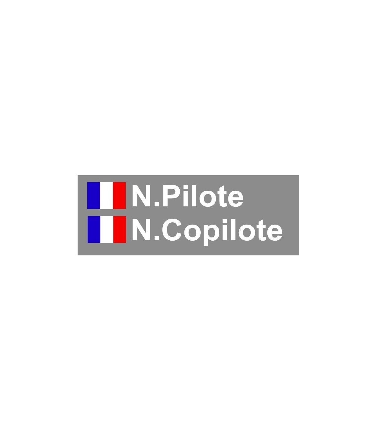 KIt Lettrage Pilote - Copilote