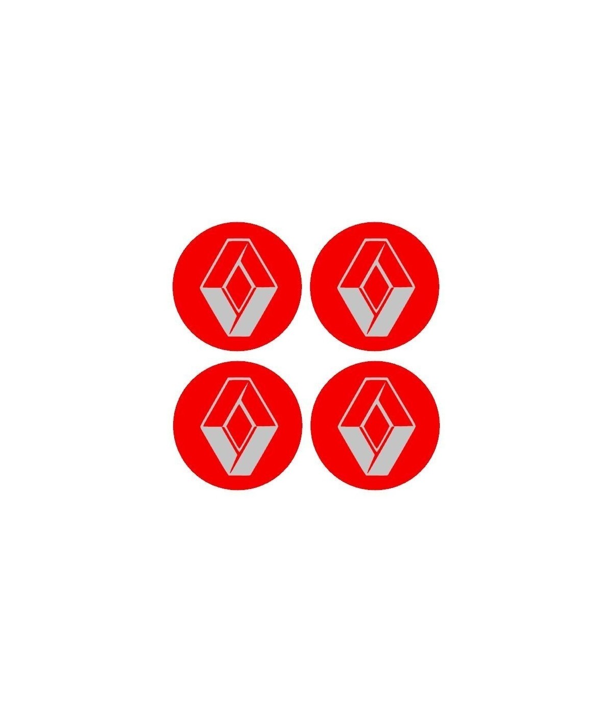 Stickers 4X CENTRE DE ROUE RENAULT Diam. 60mm