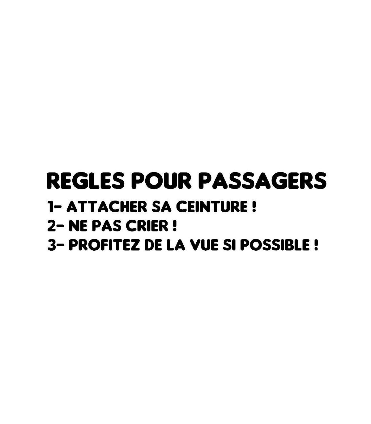 Stickers REGLES POUR PASSAGERS