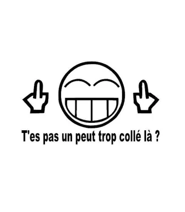 Stickers T'ES PAS TROP COLLÉ ?