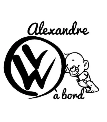 Stickers BÉBÉ A BORD VW 2