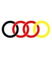 Stickers LOGO AUDI TRI-COLOR