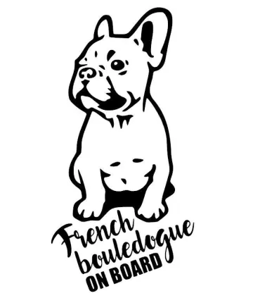 Stickers Bouledogue a Bord