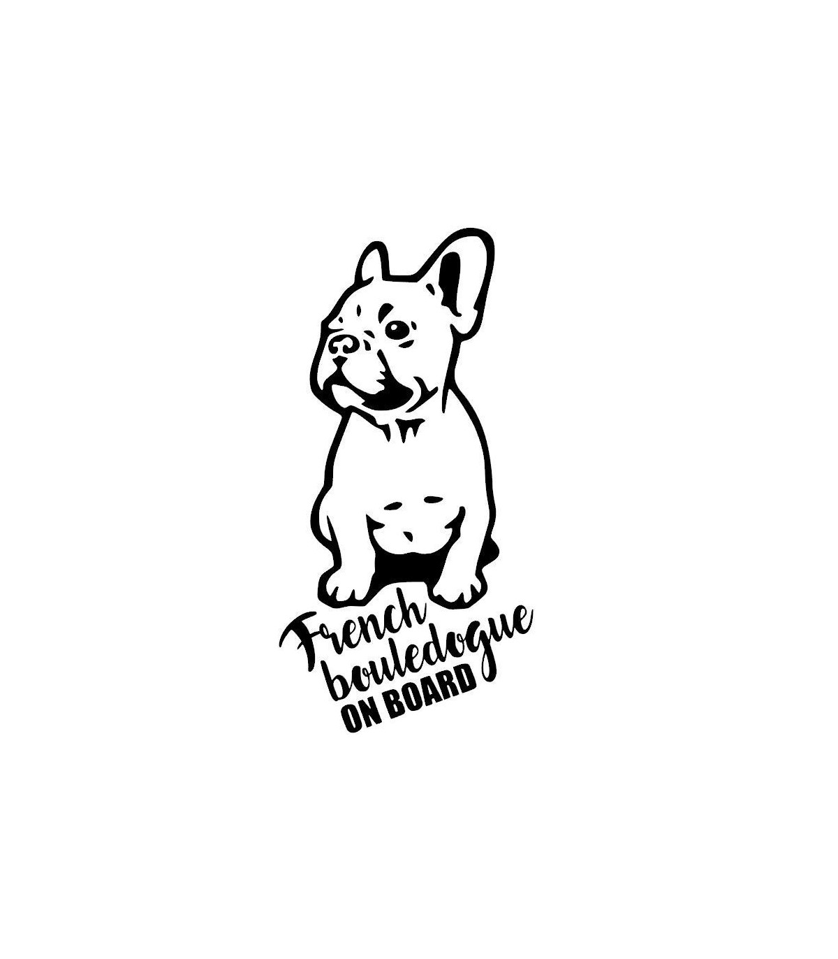 Stickers Bouledogue a Bord