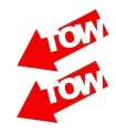 Stickers Fleche TOW X2