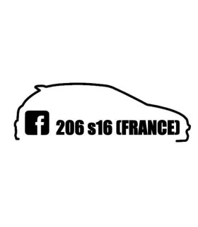 Stickers  206 S16 France Simple