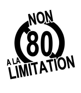 Stickers Non au 80