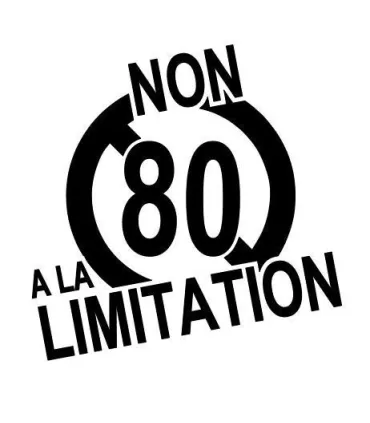 Stickers Non au 80