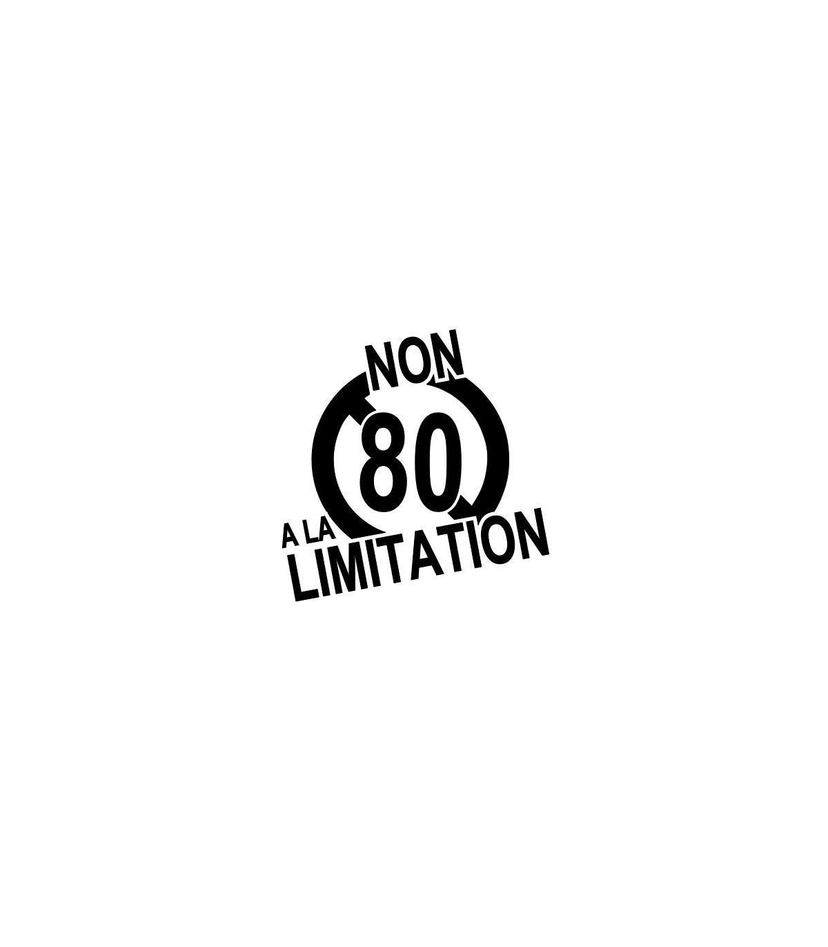 Stickers Non au 80