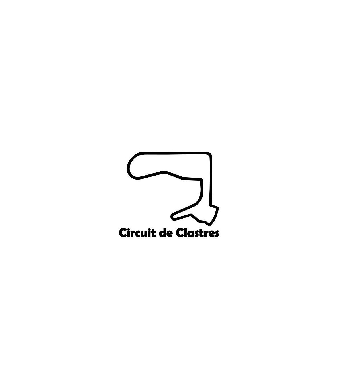 Stickers TRACÉ CIRCUIT CLASTRES Nouveau