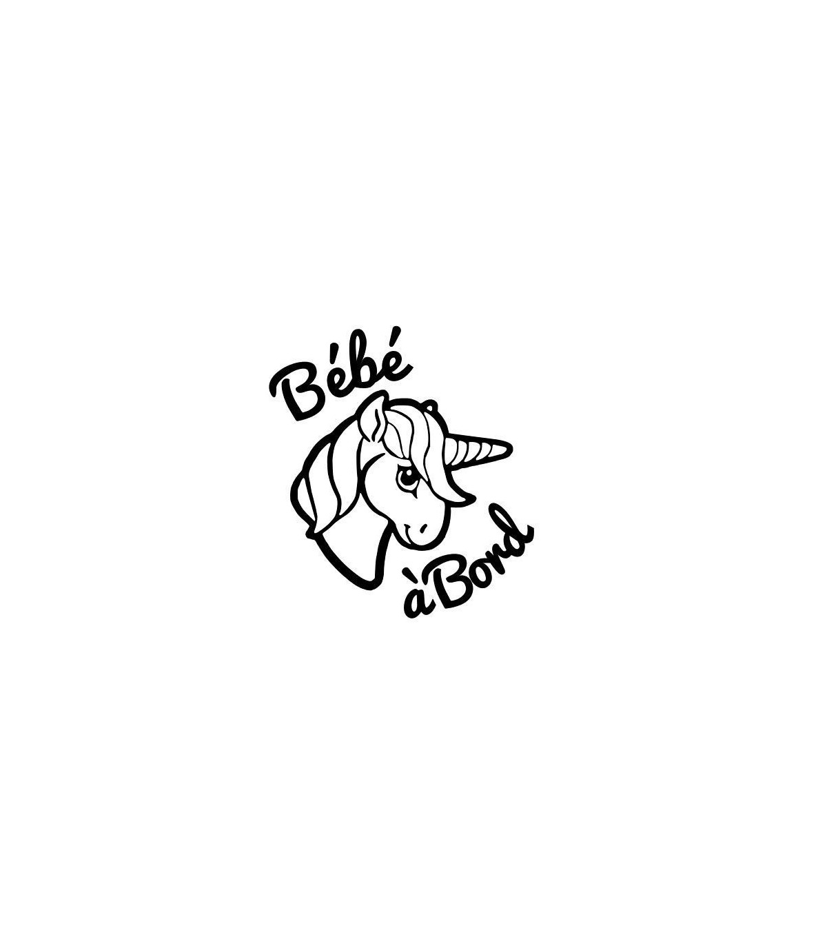 Stickers Bébé à Bord Licorne