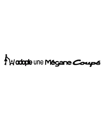 Stickers ADOPTE UNE 207Stickers ADOPTE UNE MÉGANE COUPÉ