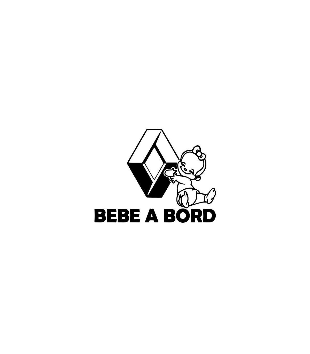 Stickers BÉBÉ A BORD RENAULT FILLE