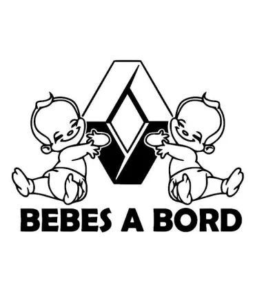 Stickers BÉBÉ A BORD RENAULT JUMEAUX