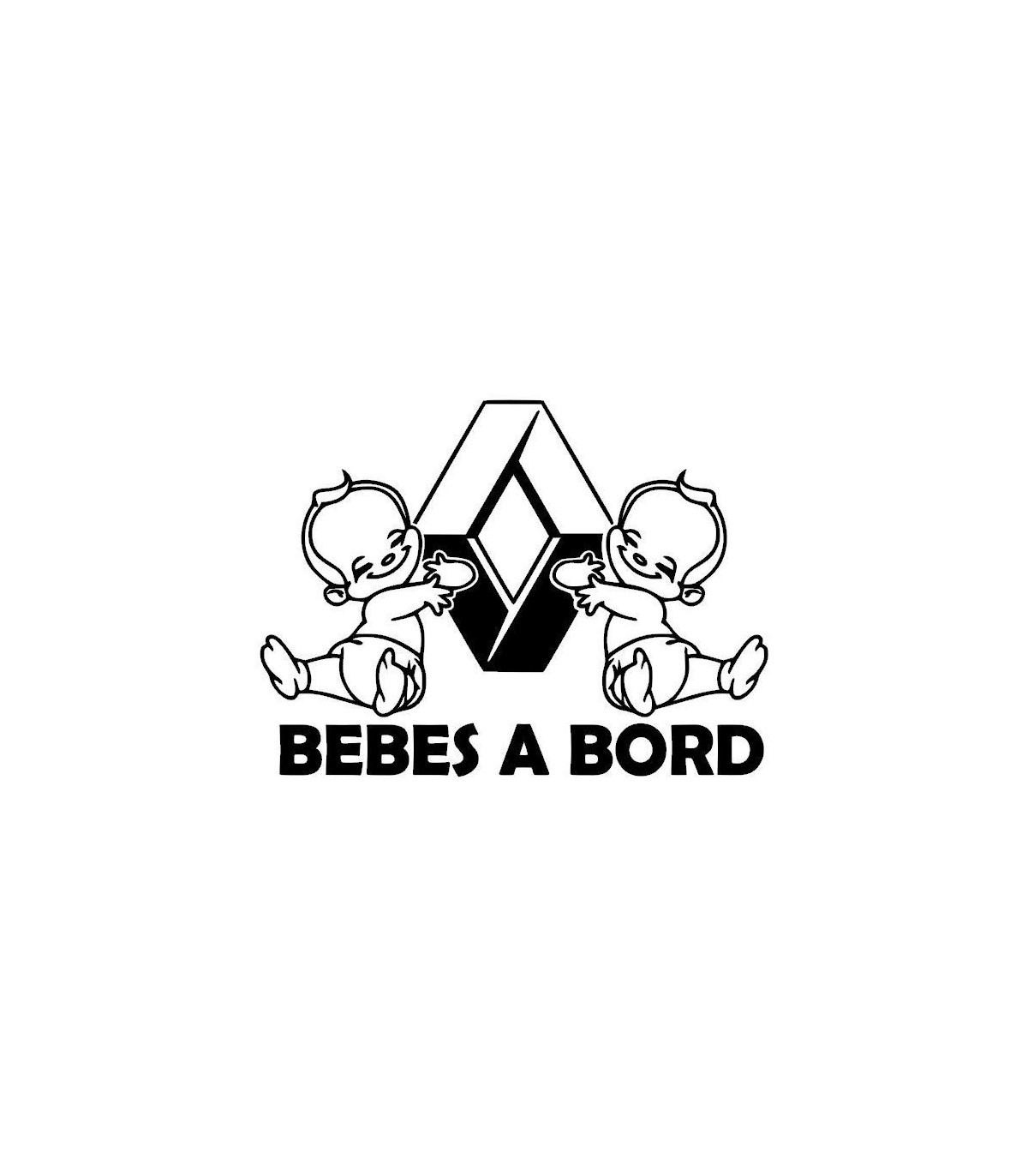 Stickers BÉBÉ A BORD RENAULT JUMEAUX