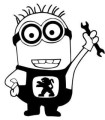 Stickers MINIONS PEUGEOT