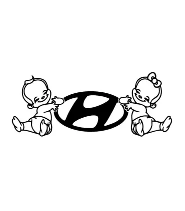 Stickers BÉBÉ A BORD HYUNDAI JUMEAUX