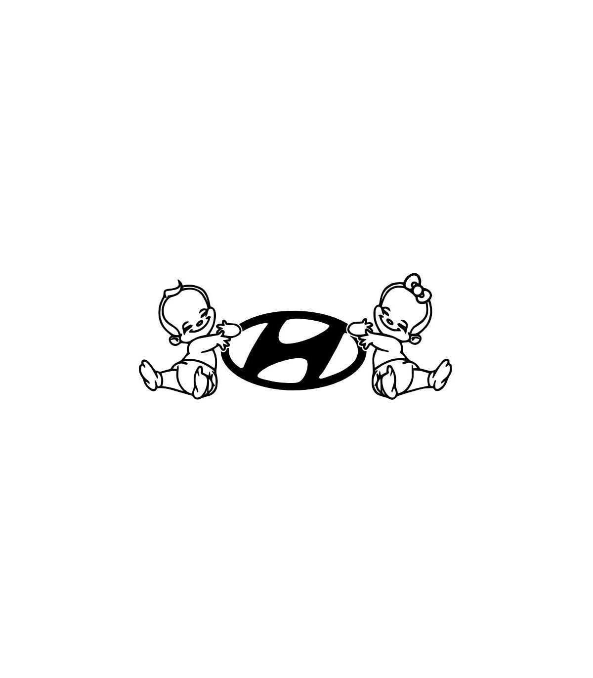 Stickers BÉBÉ A BORD HYUNDAI JUMEAUX