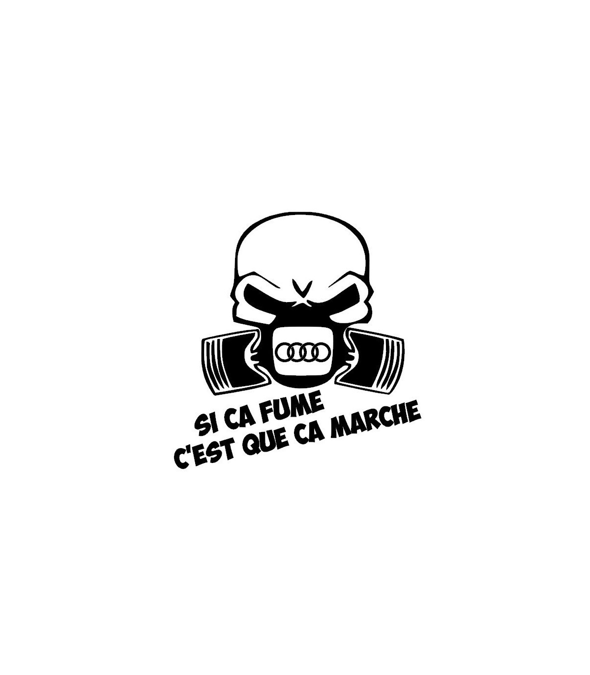 Stickers SI CA FUME AUDI
