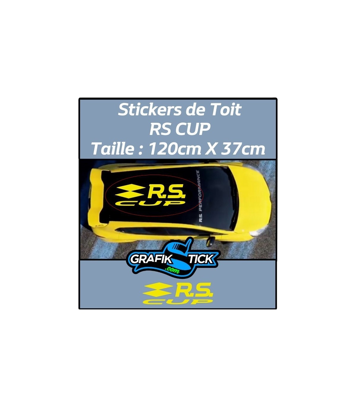 Stickers de toit Renault Sport RS CUP