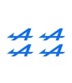 Stickers Alpine Petit Format X4 (Ideal Volant Clio 5 Esprit Alpine)