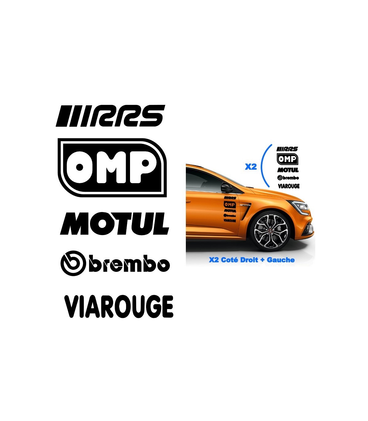 Kit 10 Stickers Marques