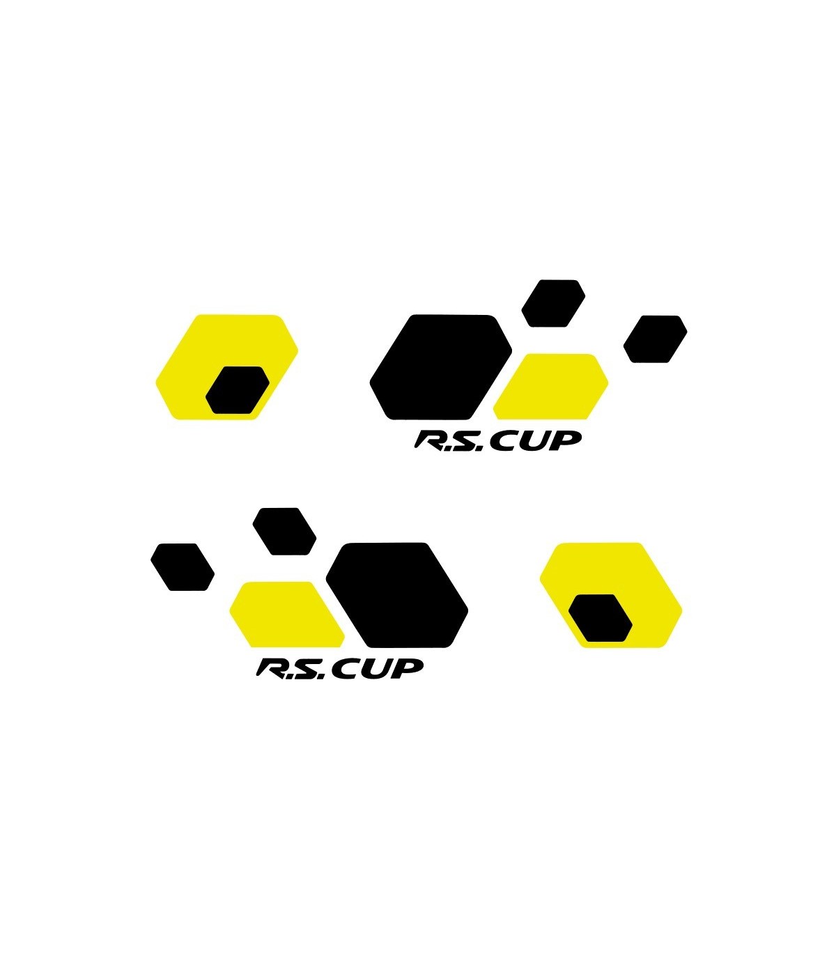 Kit Déco Damiers bi color Renault Sport