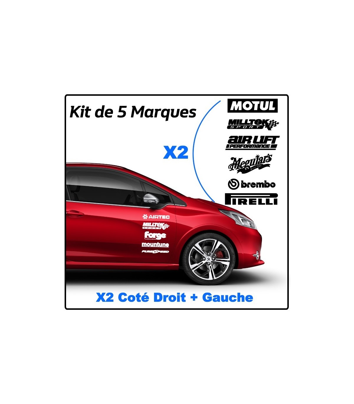 Kit 12 Stickers Marques