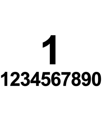 Stickers Numero Course Type A
