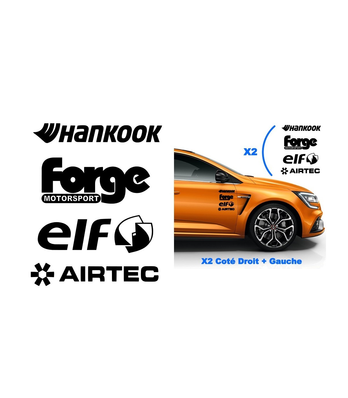 Kit 8 Stickers Marques