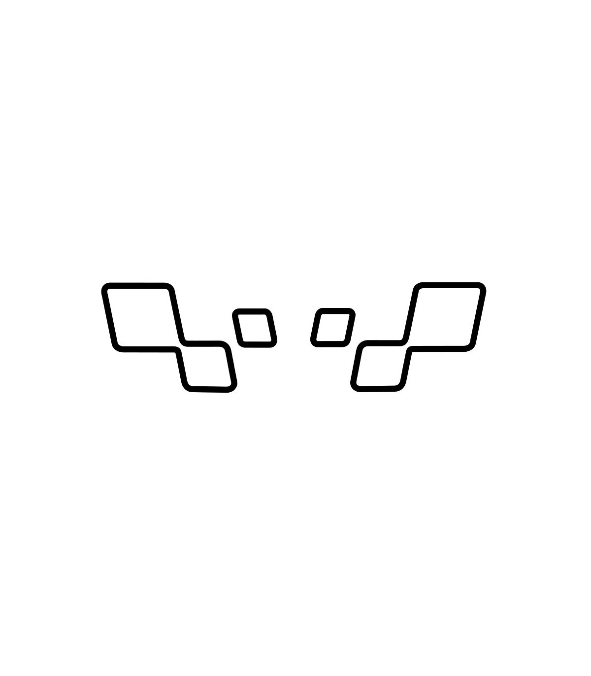 Paire de Stickers de portes Megane Trophy-R