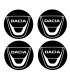 4 Stickers de jante Diam.63mm + Logo Dacia
