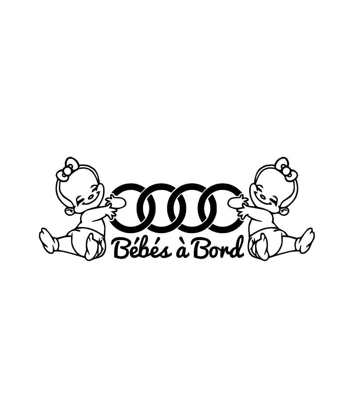 Stickers BÉBÉ A BORD AUDI FILLE