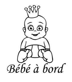 Stickers BÉBÉ A BORD ROI 