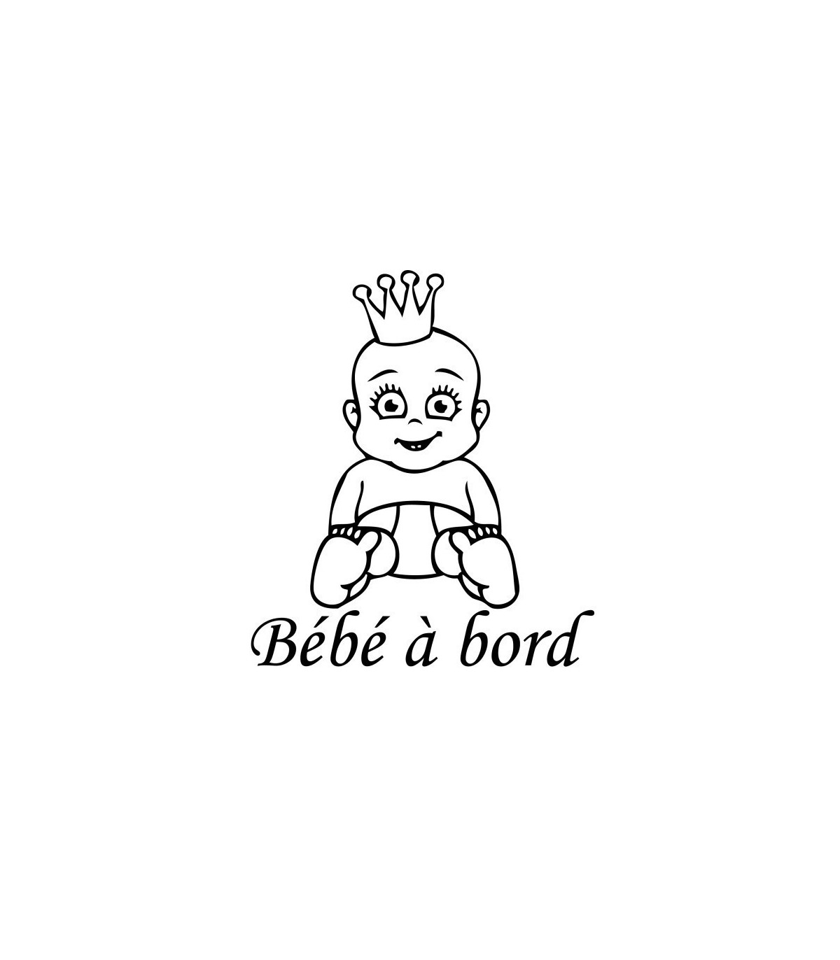 Stickers BÉBÉ A BORD ROI 