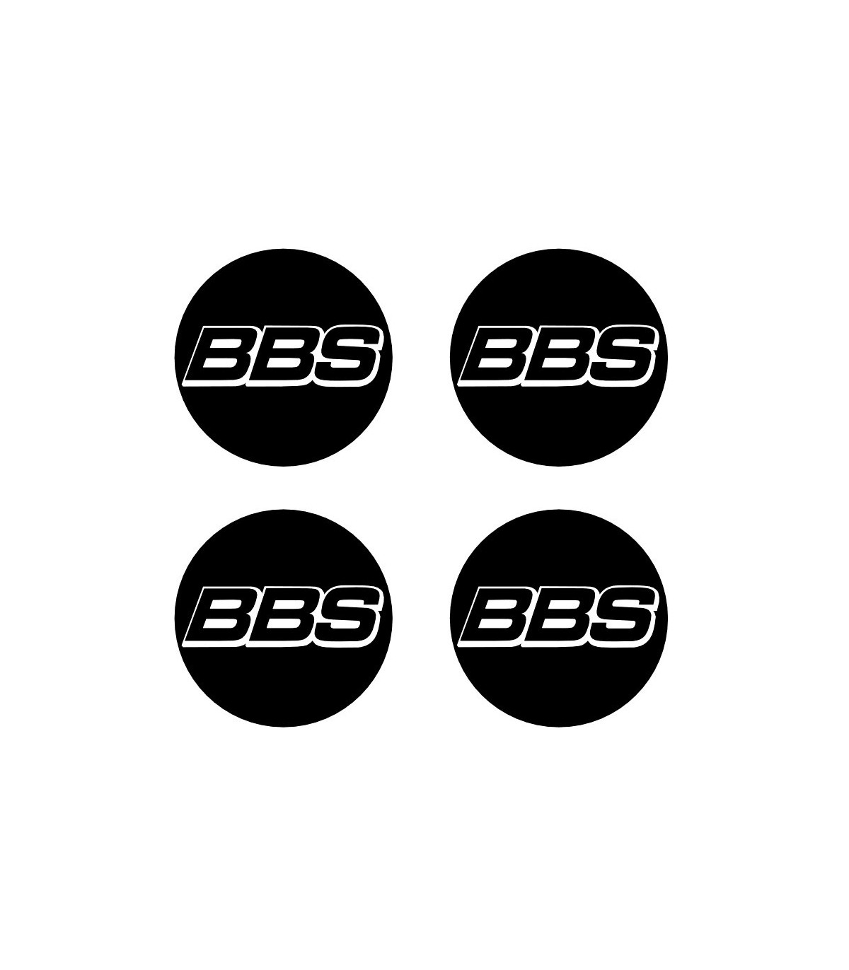 Stickers 4X CENTRE DE ROUE BBS 60mm Type 1