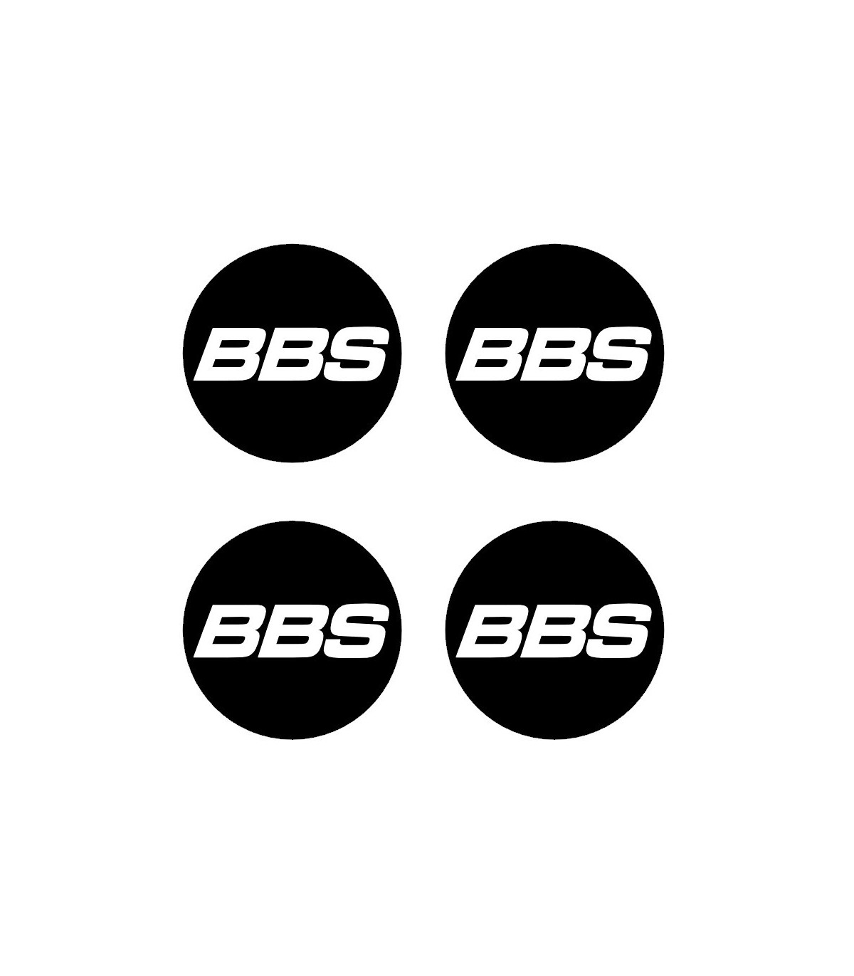 Stickers 4X CENTRE DE ROUE BBS 60mm Type 2