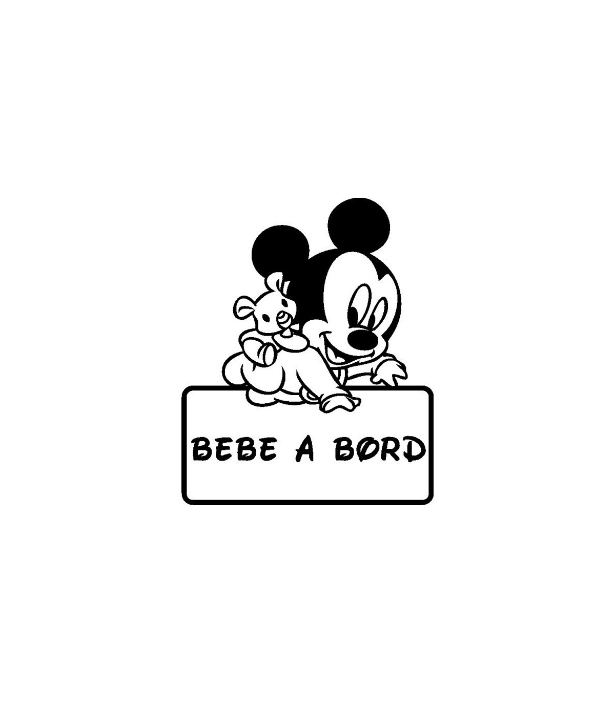 Stickers BÉBÉ A BORD MICKEY 