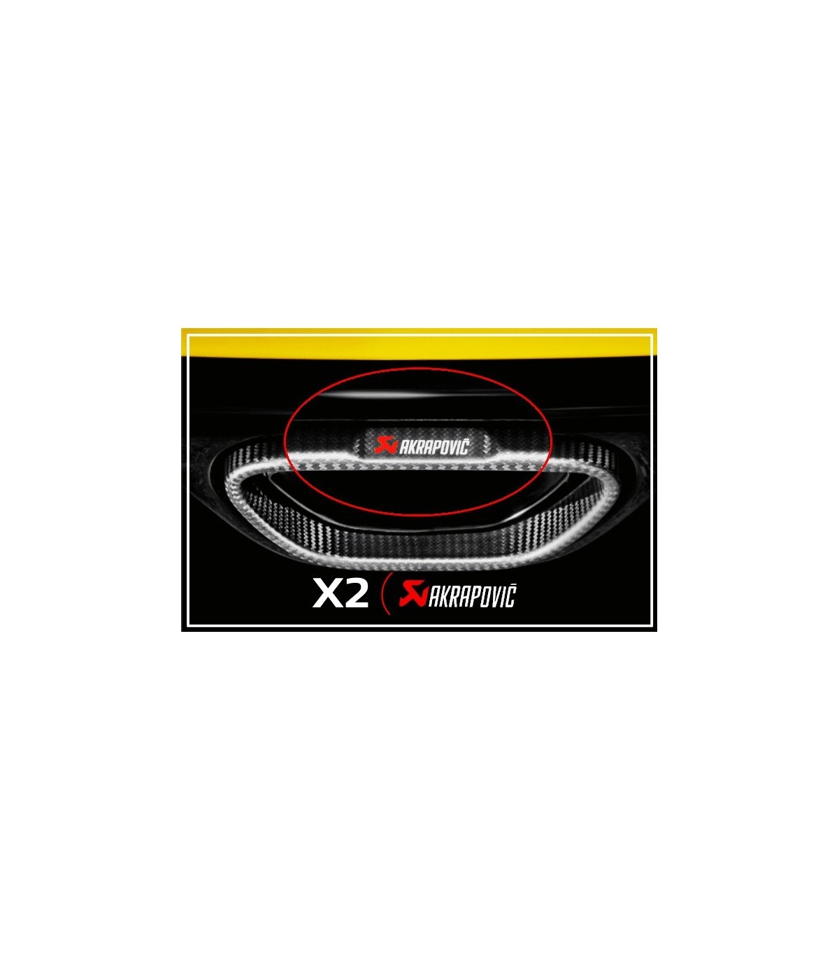 Stickers 2X Akrapovic pour Canule Echappement MEGANE 3RS