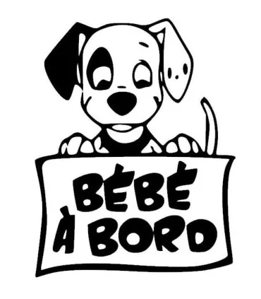 Stickers BÉBÉ A BORD CHIEN 