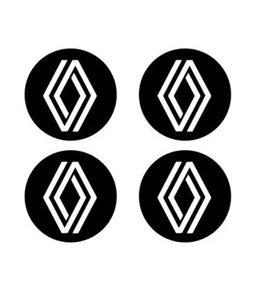 Stickers 4X CENTRE DE ROUE RENAULT Diam. 65mm