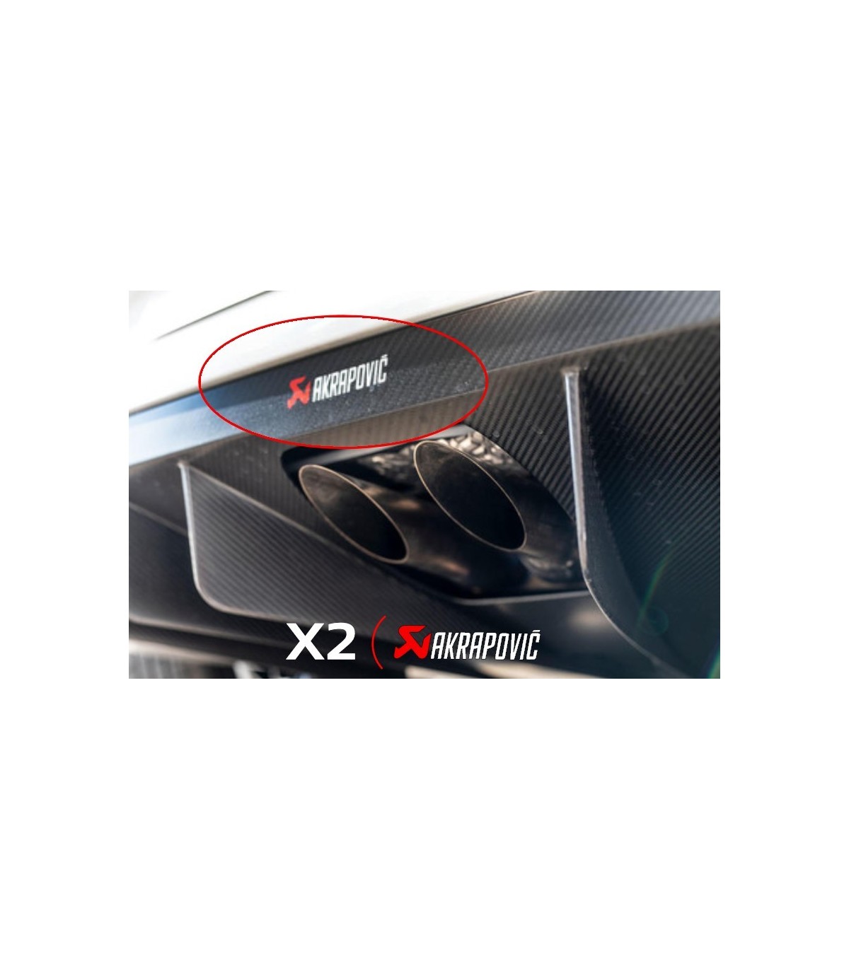Stickers 2X Akrapovic pour DIFFUSEUR MEGANE 4RS TROPHY