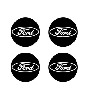 Stickers 4X CENTRE DE ROUE FORD Diam. 54mm