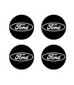 Stickers 4X CENTRE DE ROUE FORD Diam. 54mm